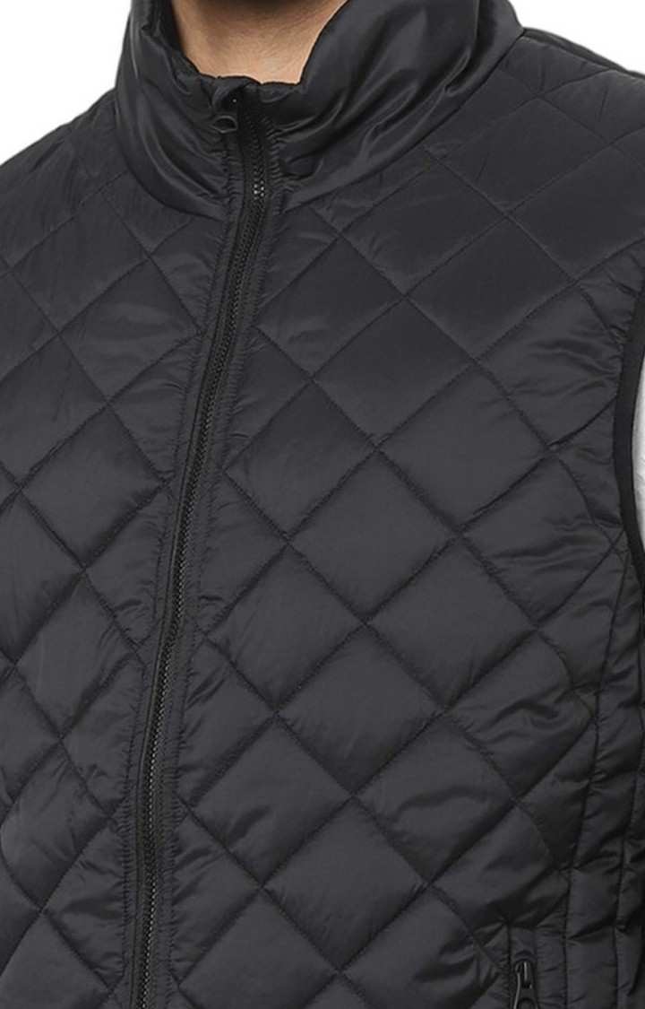 Men's Black Solid Gilet