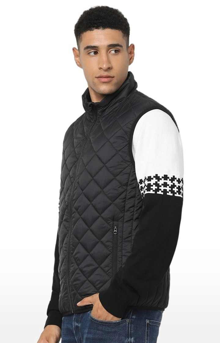 Men's Black Solid Gilet