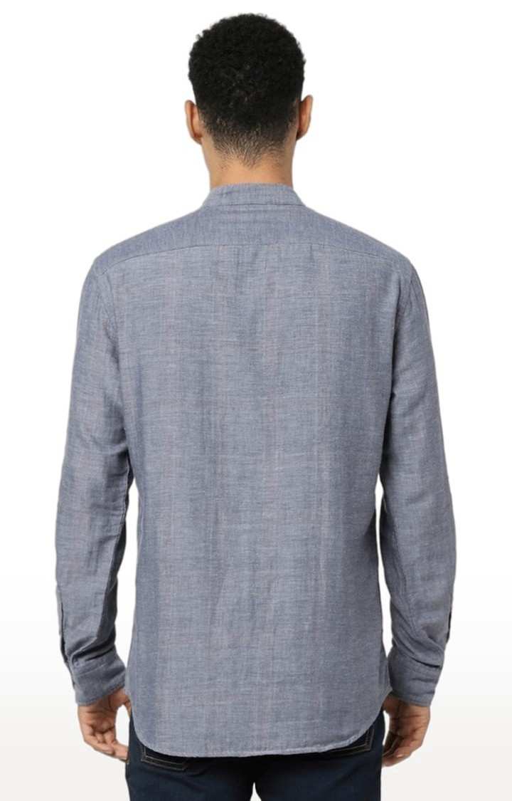 Men's Grey Solid Casual Shirts