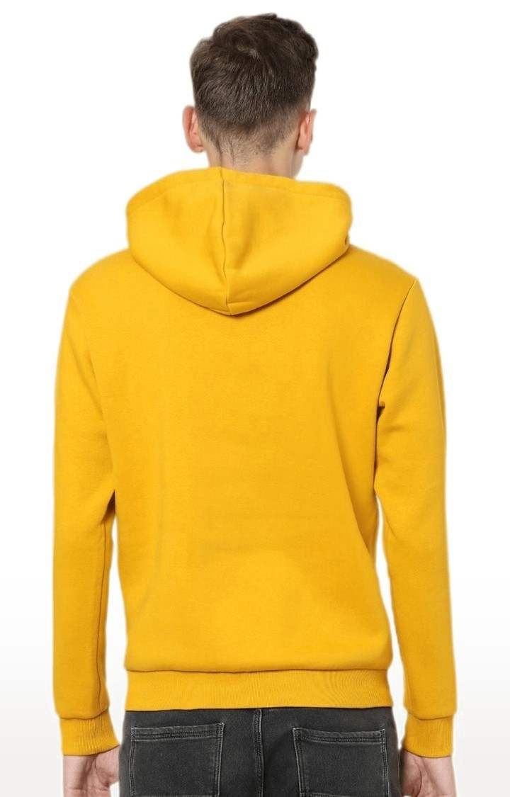Men's Yellow Typographic Hoodies