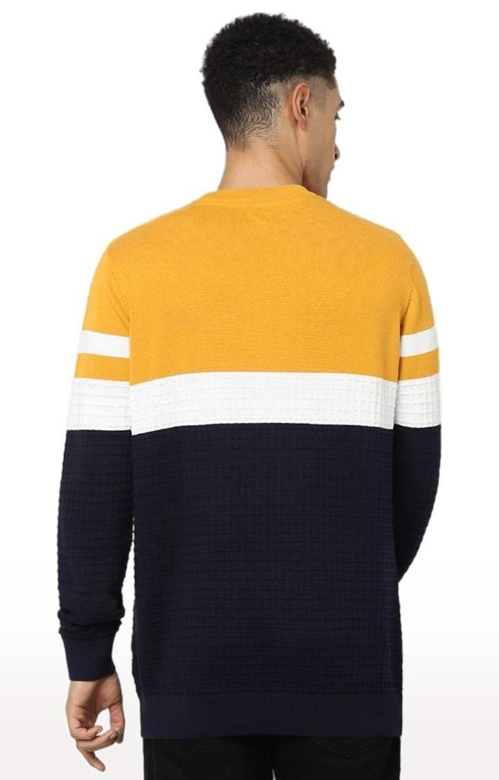 Men's Blue Colourblock Sweaters