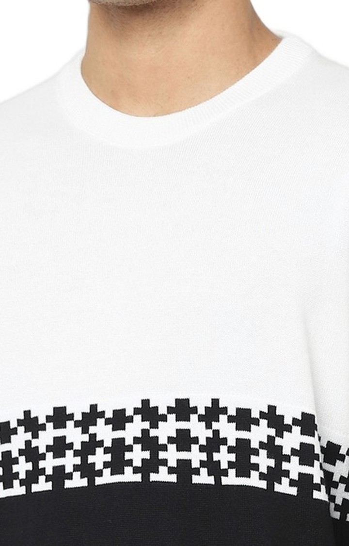 Men's Black Colourblock Sweaters