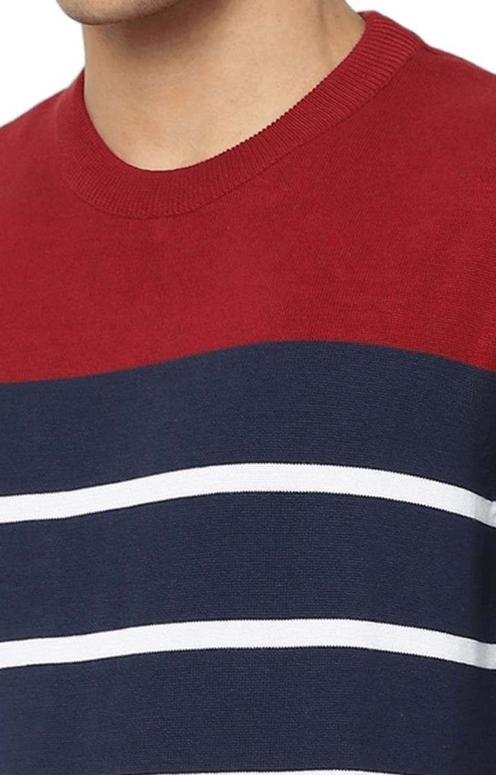 Men's Blue Striped Sweaters