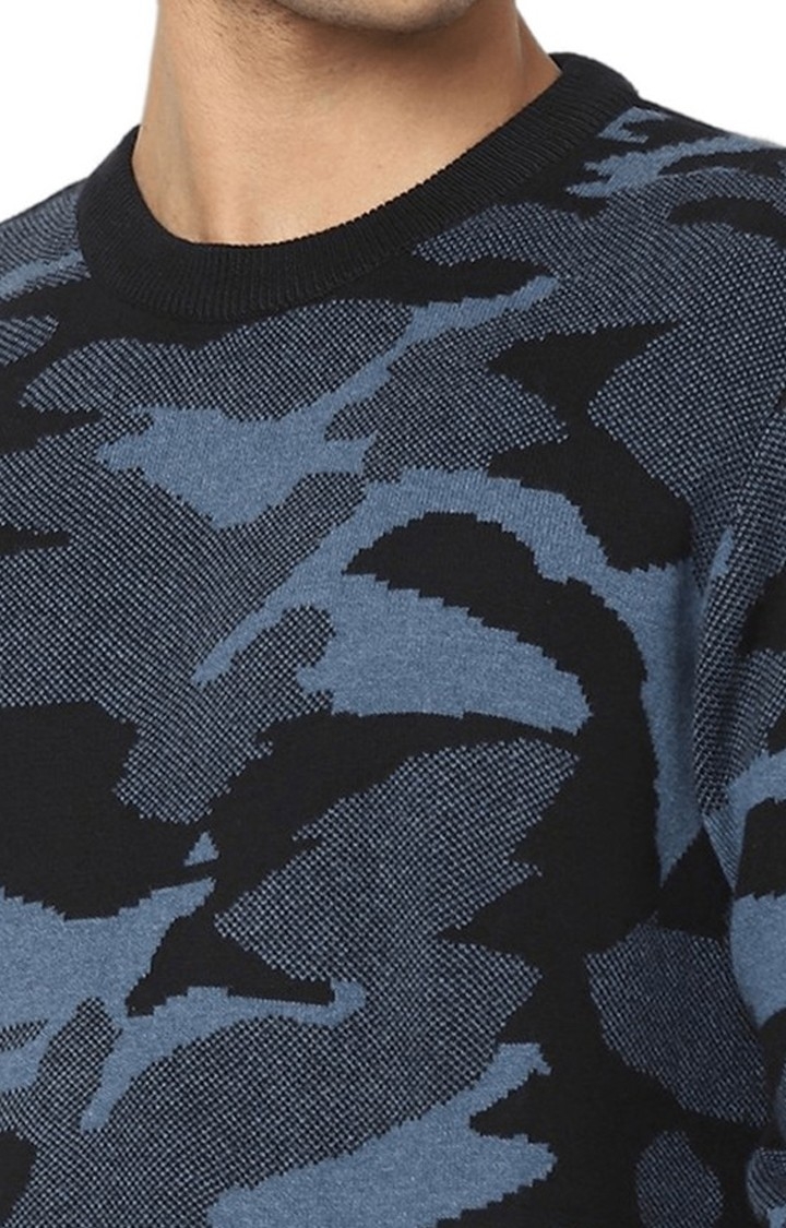Men's Blue Camouflage Sweaters