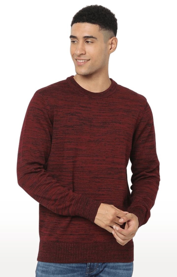 celio | Men's Red Melange Sweaters