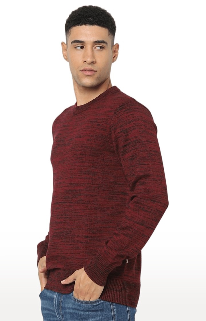 Men's Red Melange Sweaters