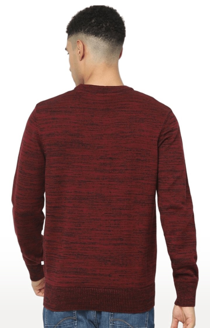 Men's Red Melange Sweaters