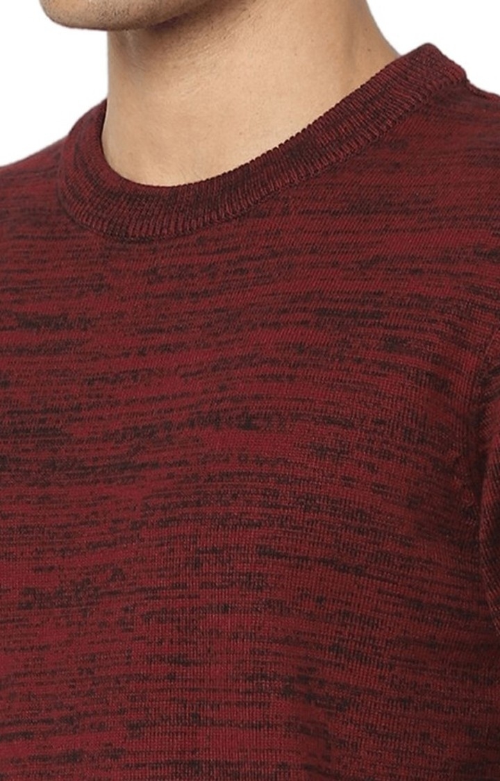 Men's Red Melange Sweaters
