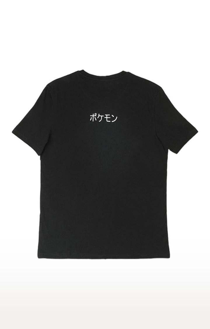 Men's Black Printed Regular T-Shirts