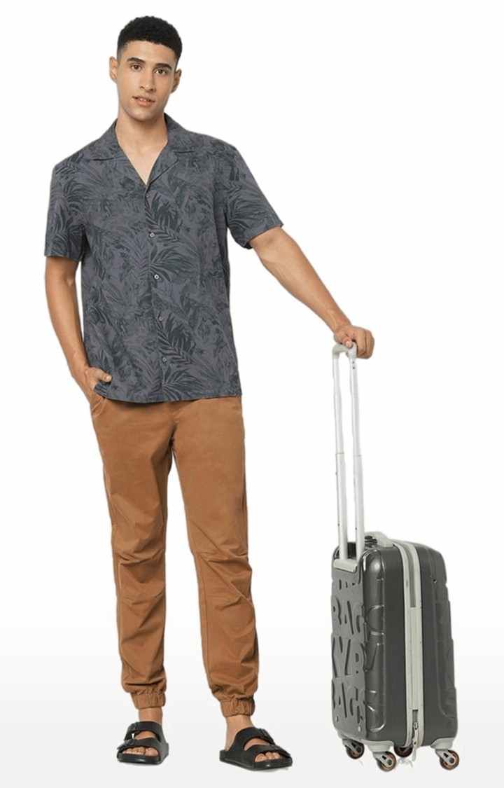 Men's Grey Printed Casual Shirts