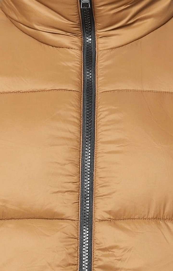 Men's Brown Solid Bomber Jackets