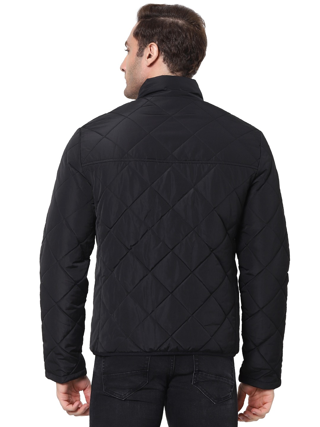 celio | Men's Black Solid Bomber Jackets 3