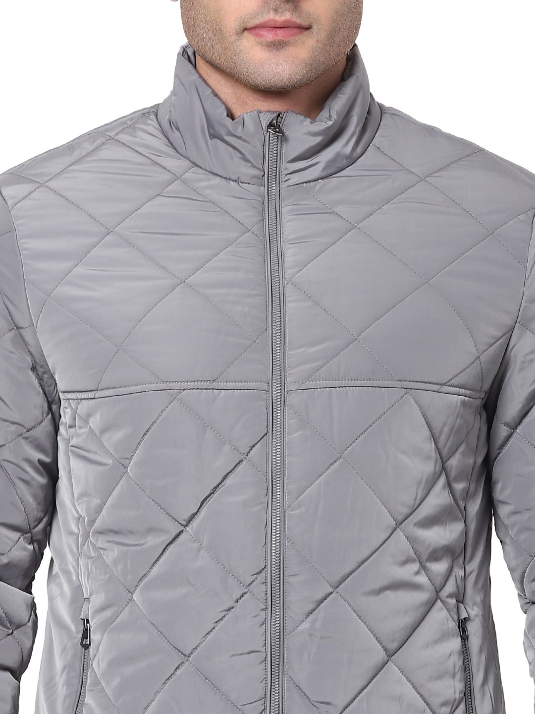 celio | Men's Grey Bomber Jackets 4