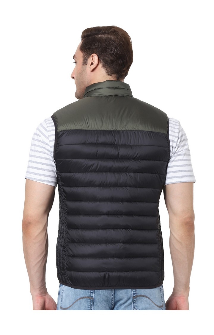 Men's Black Colourblock Gilet