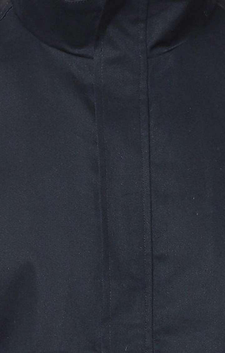 Men's Blue Solid Windcheater