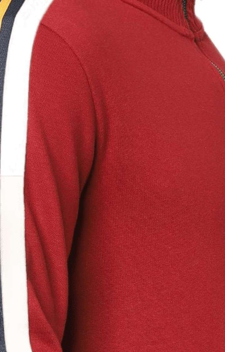 Men's Red Solid Western Jackets