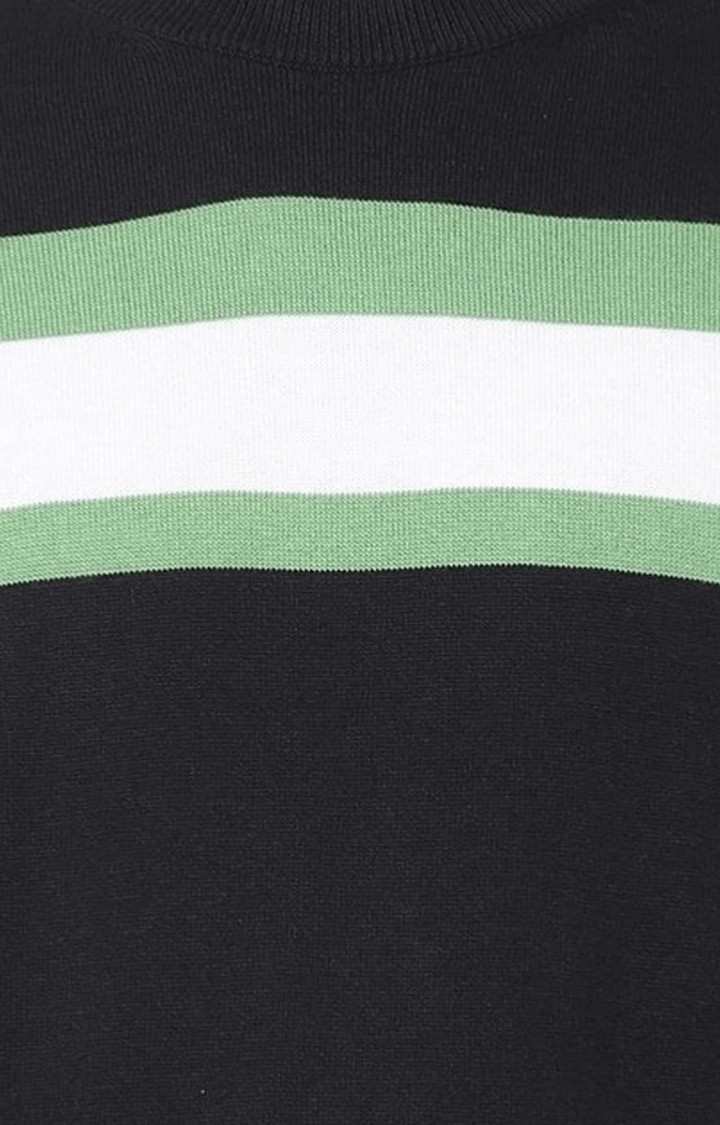 Men's Black Striped Sweaters