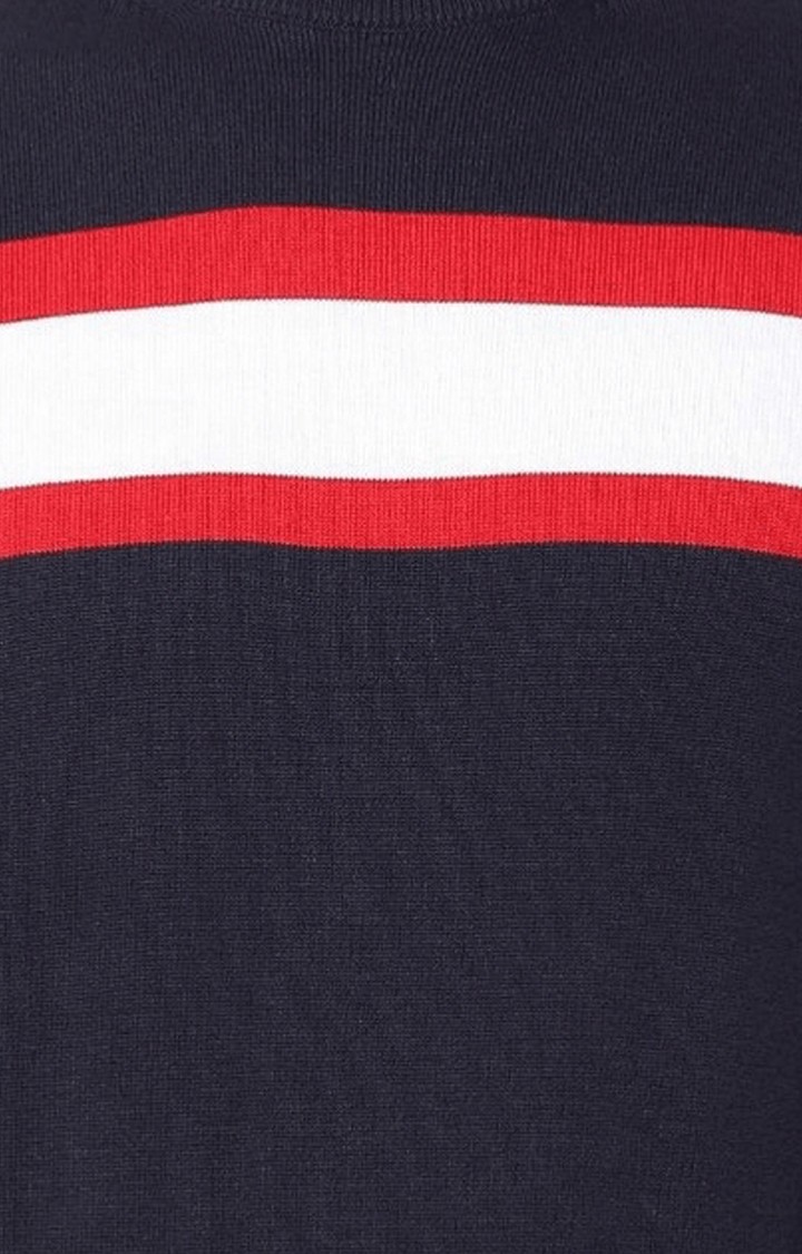 Men's Blue Striped Sweaters