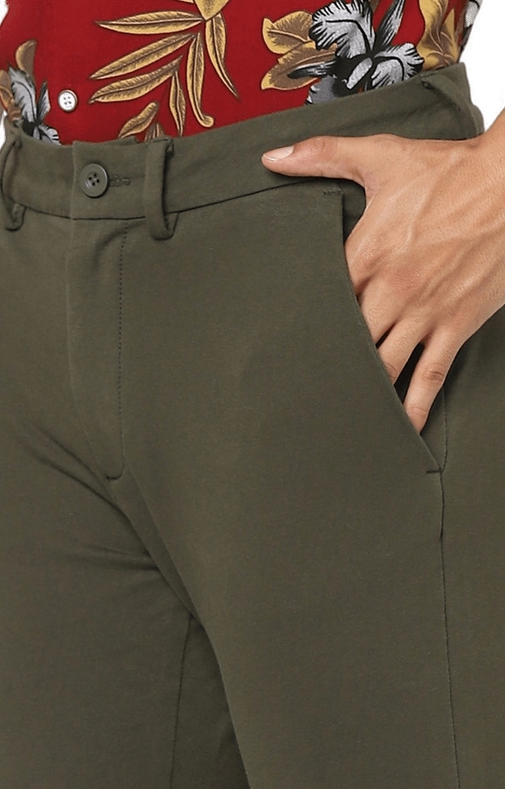 YOURS Plus Size Khaki Green Straight Leg Chino Trousers | Yours Clothing