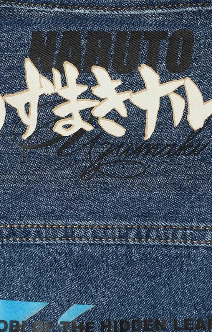 Men's Blue Solid Denim Jackets