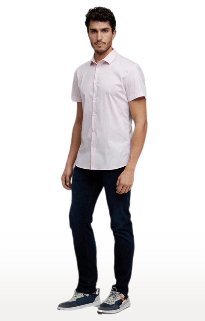 celio | Men's Pink Solid Casual Shirts 2