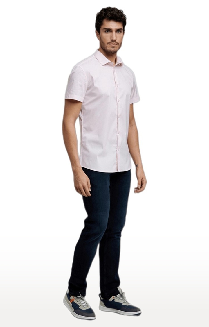 celio | Men's Pink Solid Casual Shirts 1