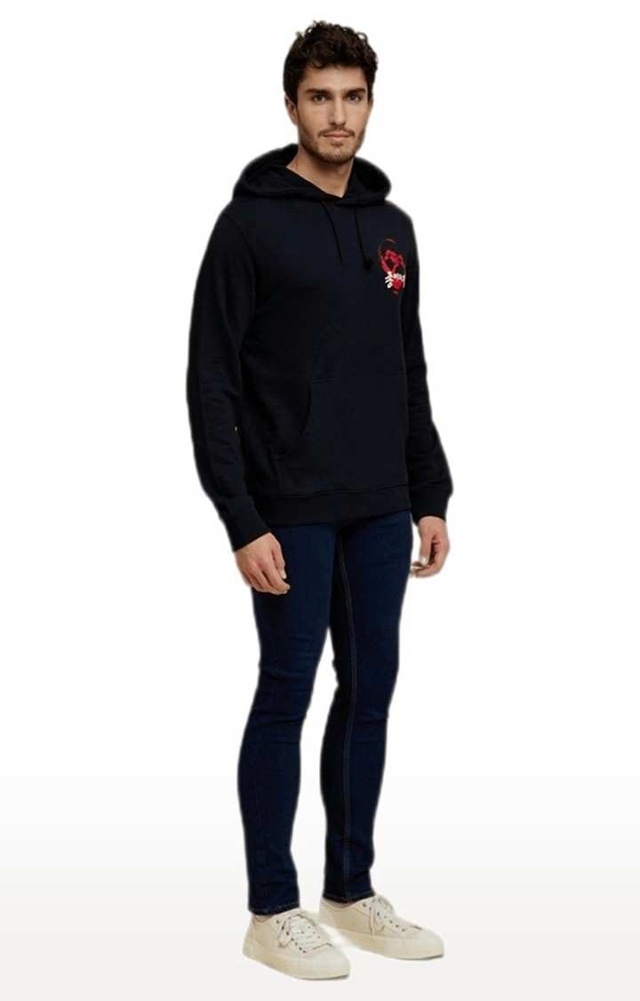 Men's Black Solid Hoodies