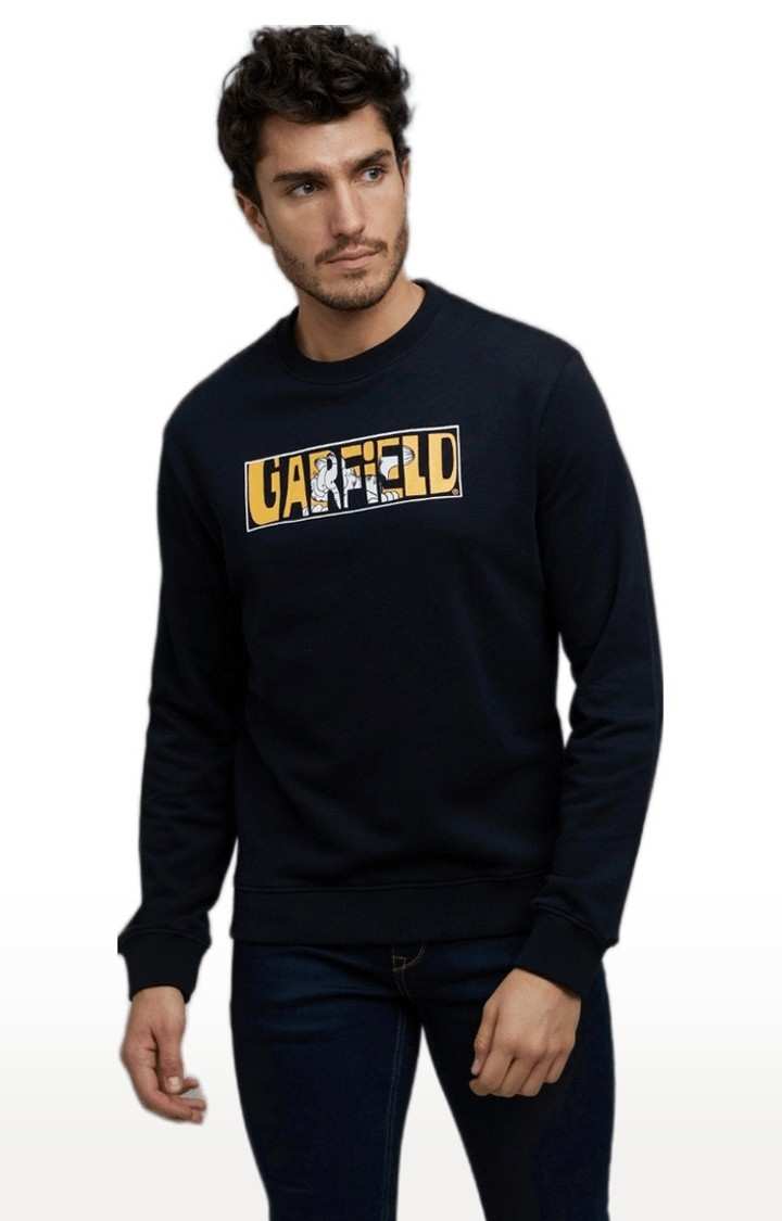 Men's Black Typographic Sweatshirts
