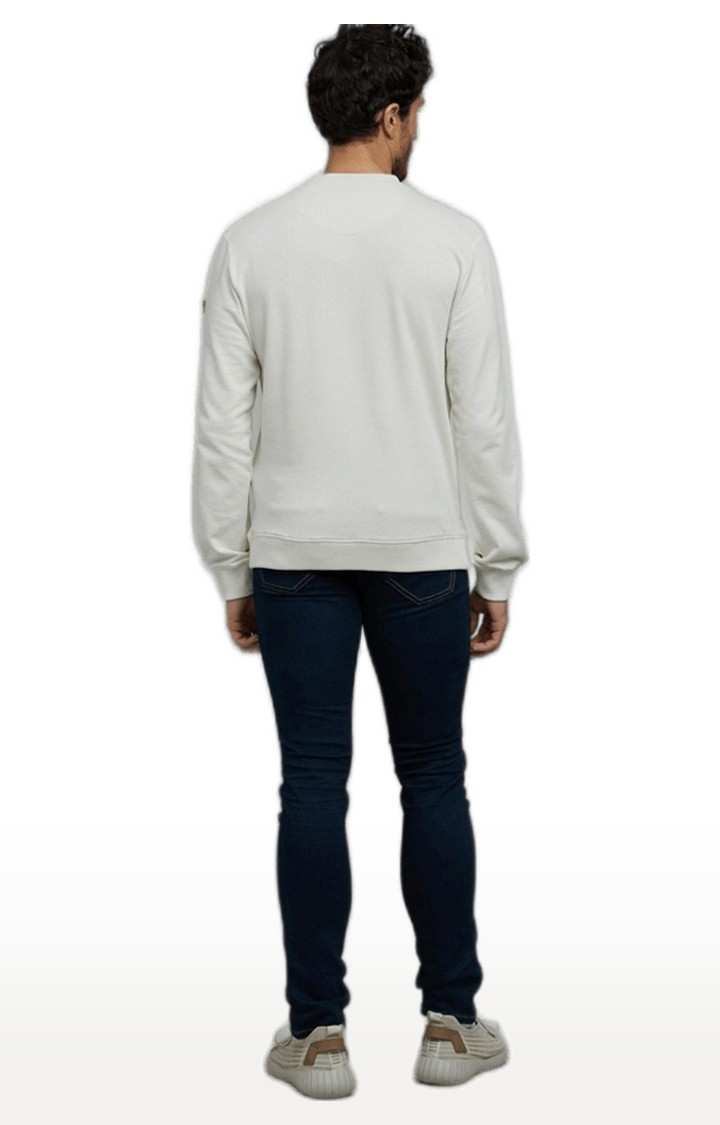 Men's White Graphics Sweatshirts