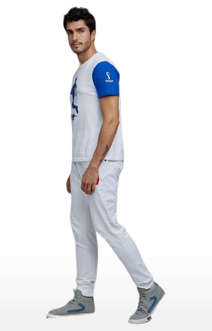 Men's White Printed Regular T-Shirts