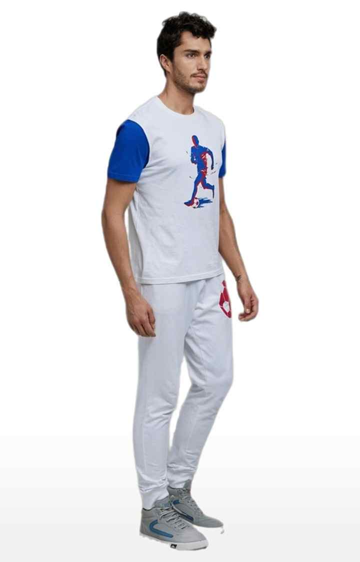 Men's White Printed Regular T-Shirts