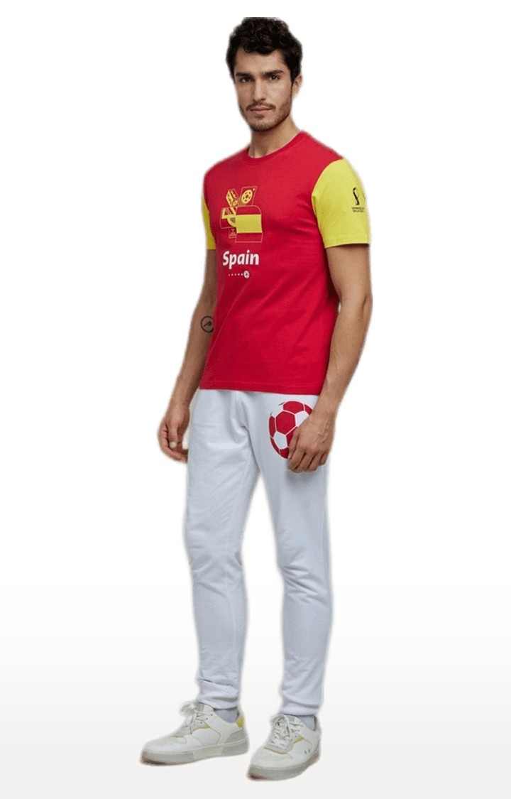 Men's Red Printed Regular T-Shirts