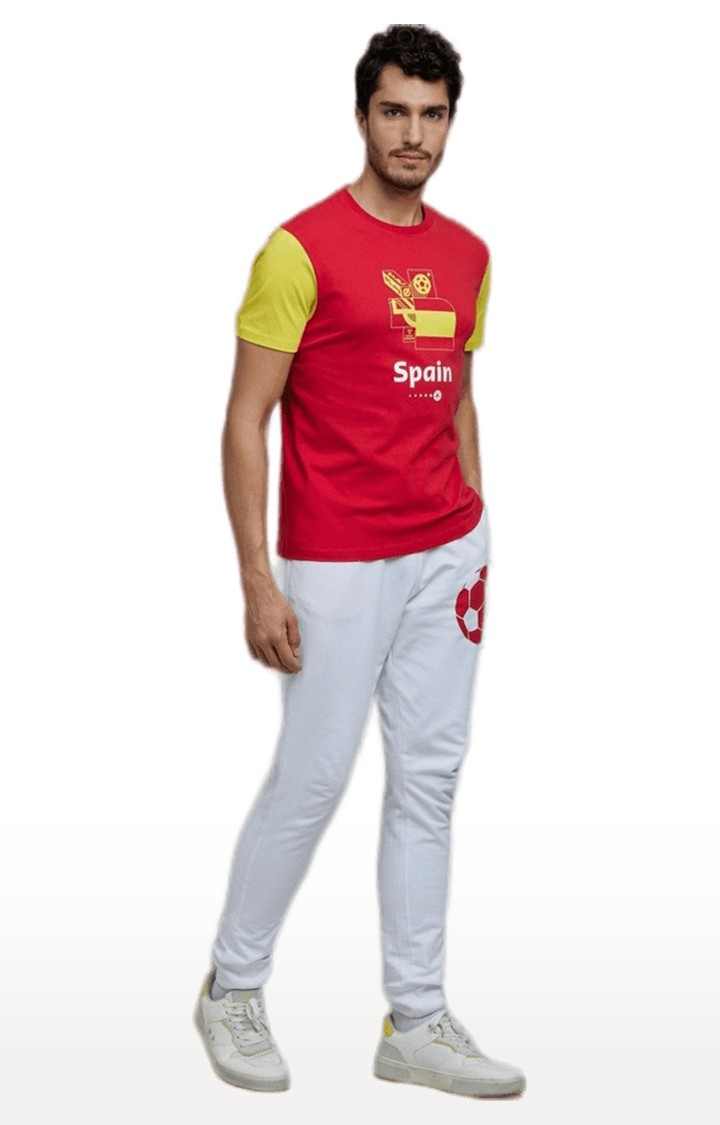 Men's Red Printed Regular T-Shirts