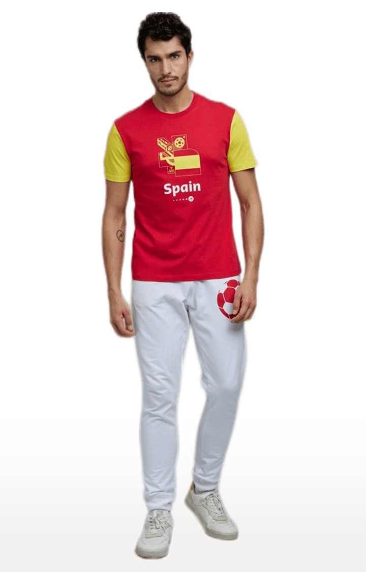 Men's Red Printed Regular T-Shirts