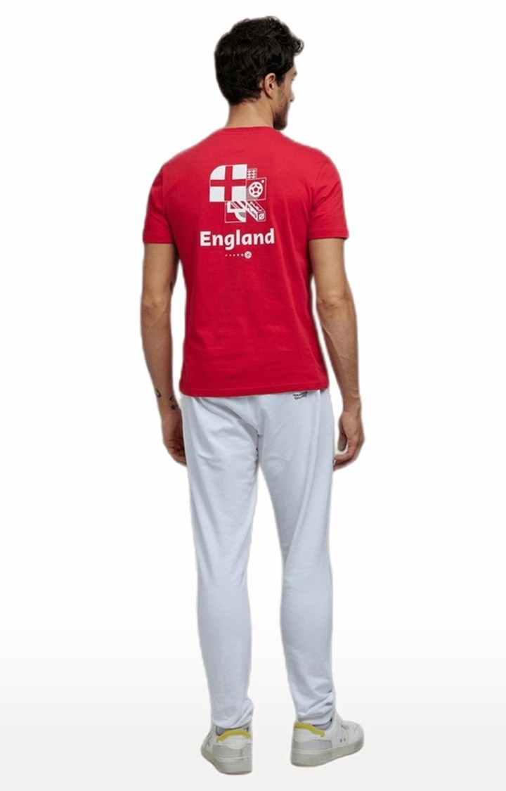Men's Red Printed Regular T-Shirts