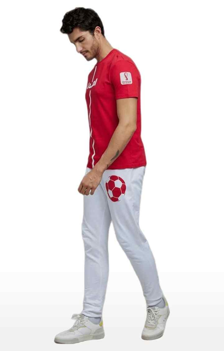 Men's Red Printed Regular T-Shirts