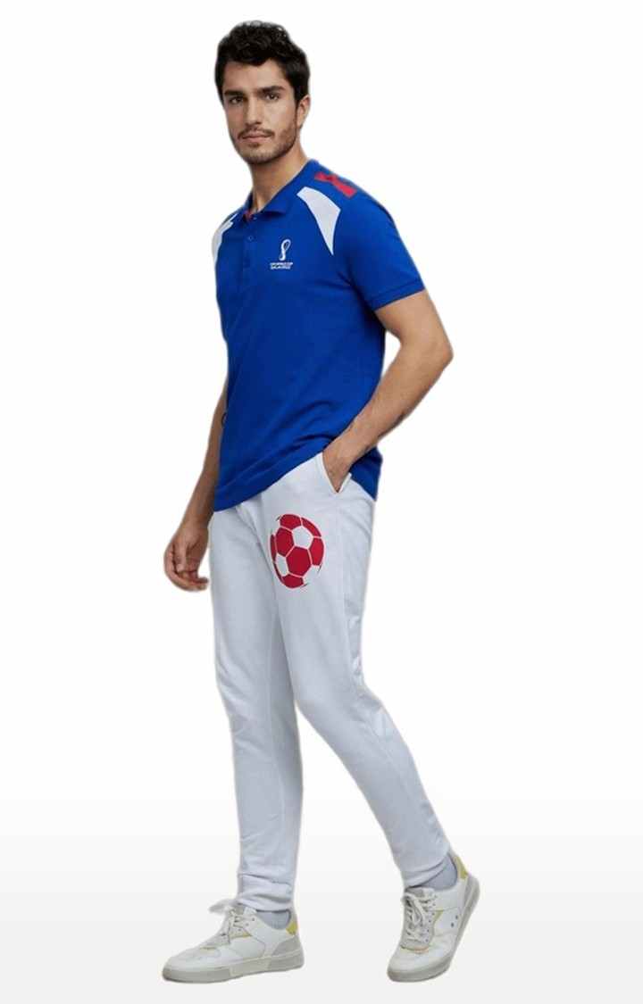 Men's Blue Solid Polos