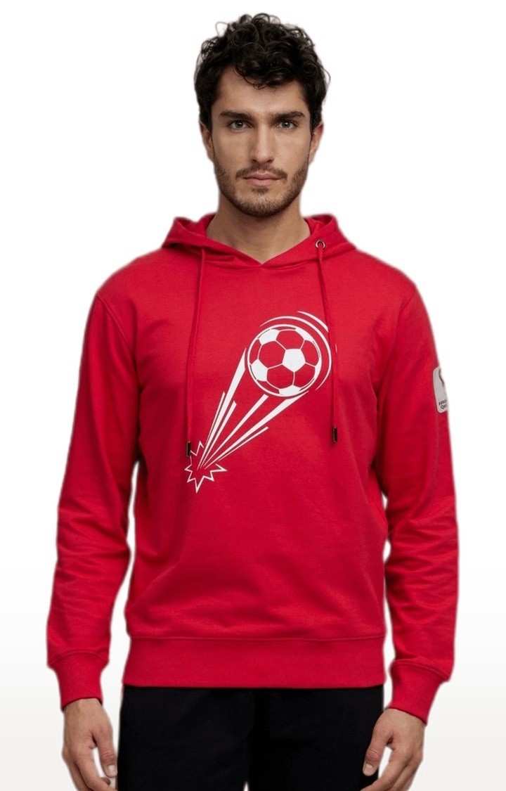 Men's Red Graphics Hoodies