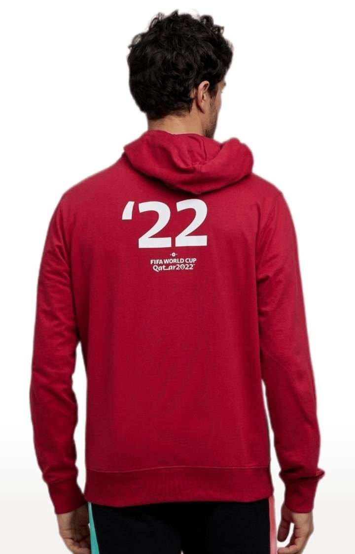 Men's Red Typographic Hoodies