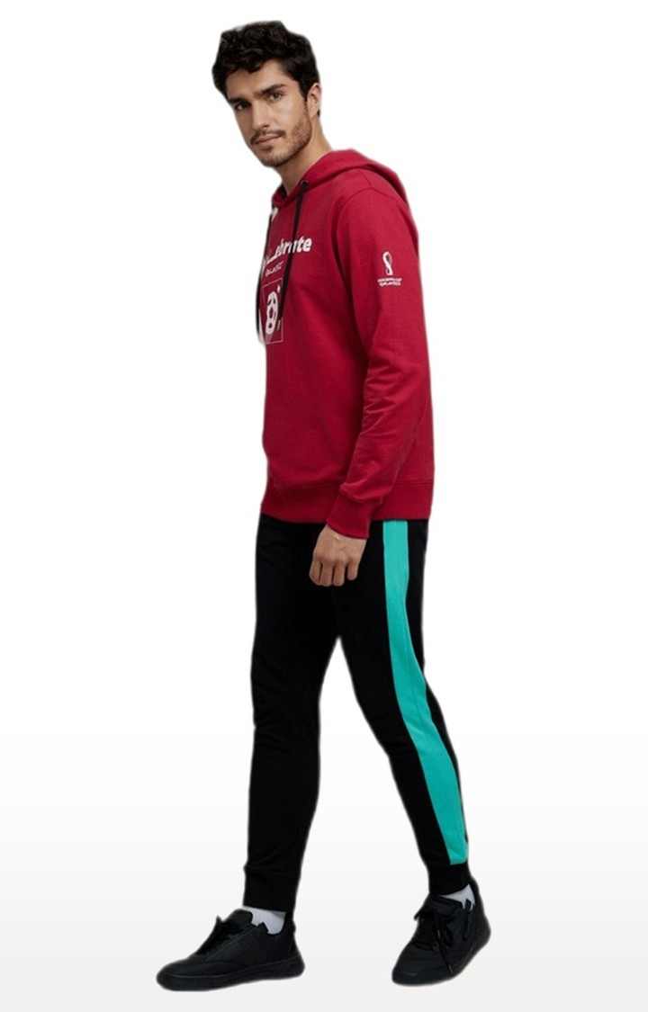 Men's Red Typographic Hoodies