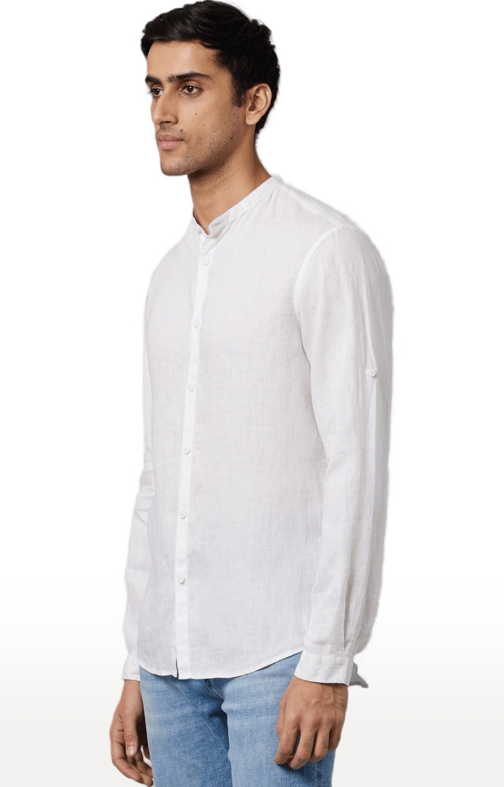 celio | Men's White Solid Casual Shirts 3