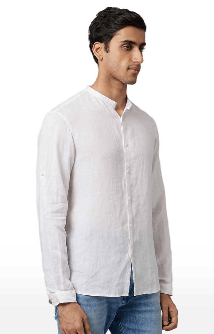 celio | Men's White Solid Casual Shirts 2