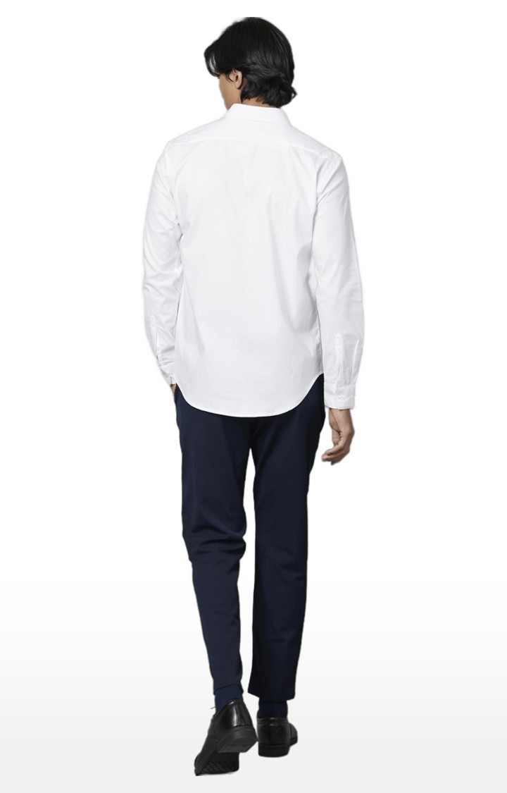 Men's White Solid Formal Shirts