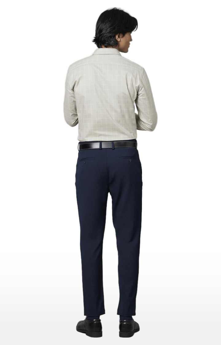 Men's Beige Checked Formal Shirts