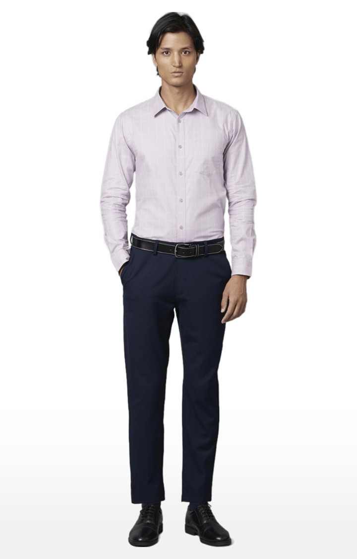 Men's Purple Checked Formal Shirts