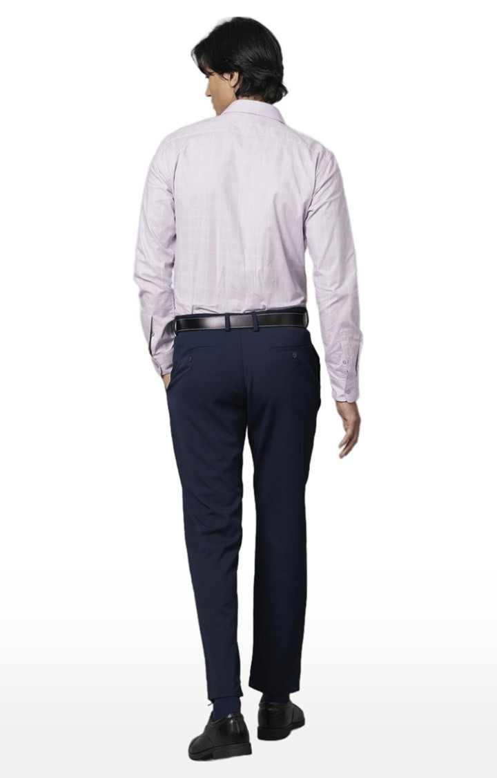 Men's Purple Checked Formal Shirts