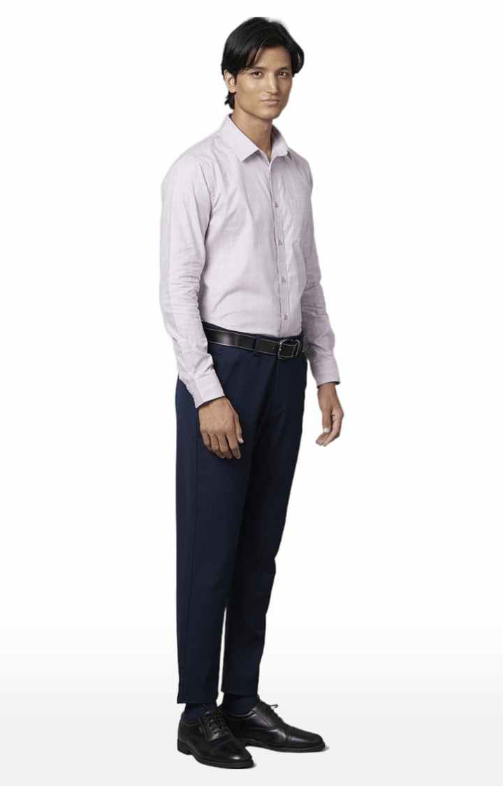 Men's Purple Checked Formal Shirts