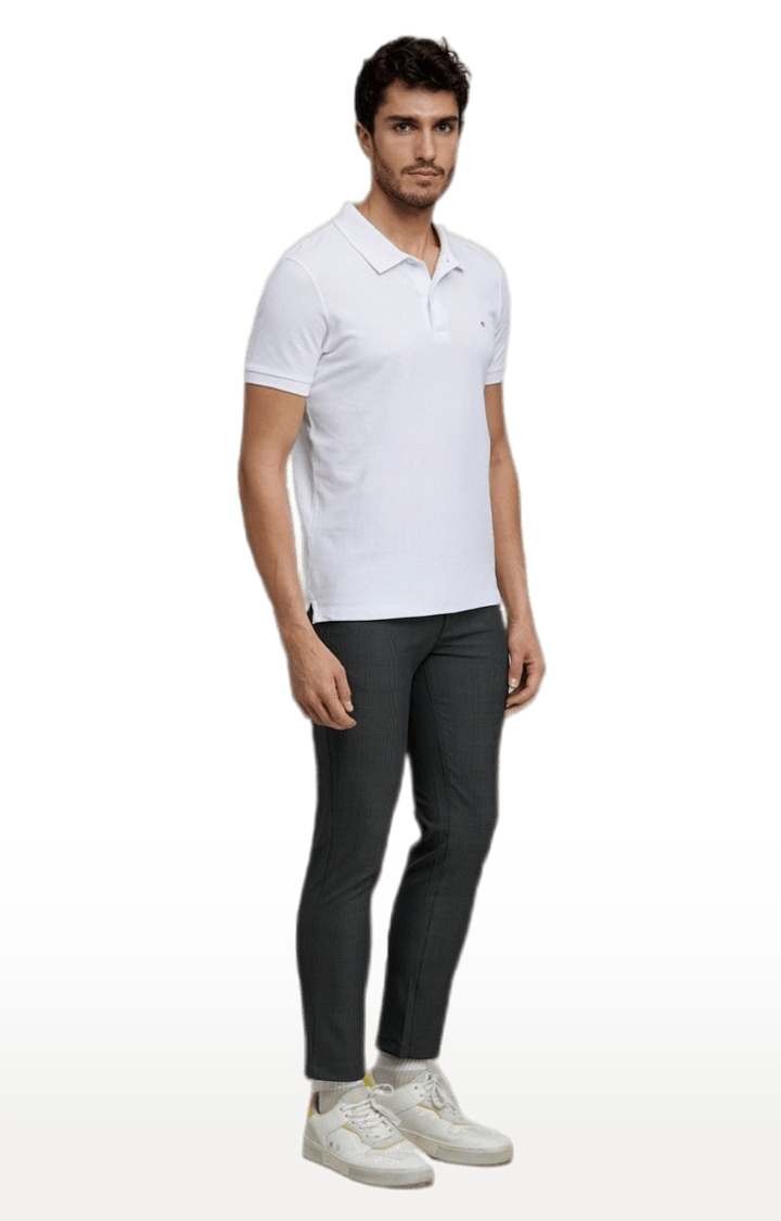 celio | Men's Grey Blended Solid Trousers 1