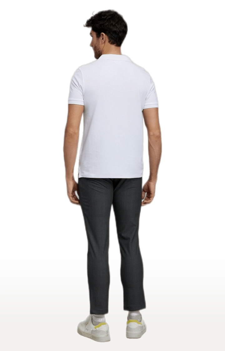 celio | Men's Grey Blended Solid Trousers 3