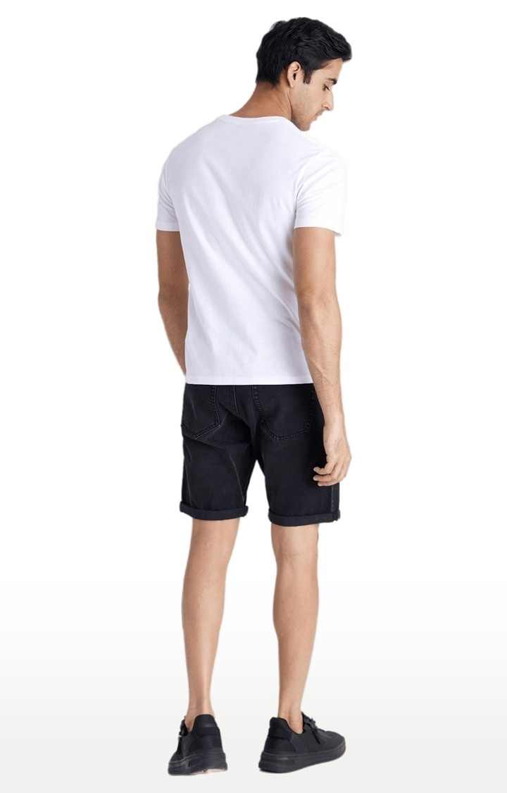 Men's White Graphics Regular T-Shirts